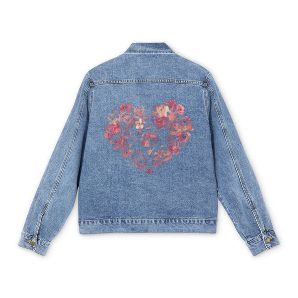 Love Hidden Star of David Men's Denim Jacket