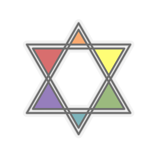 Rainbow Magen David Sticker