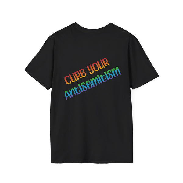 Curb Your Antisemitism Rainbow T-Shirt