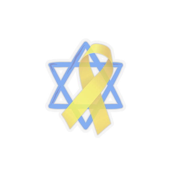 Star of David Yellow Ribbon Sticker