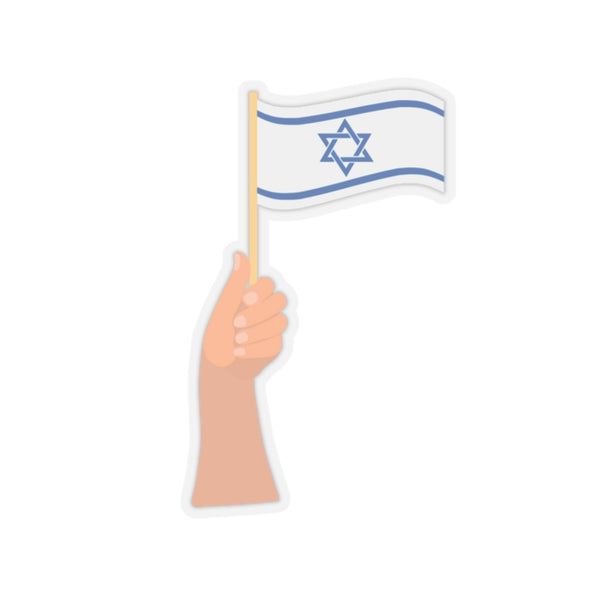 Holding the Israeli Flag Sticker