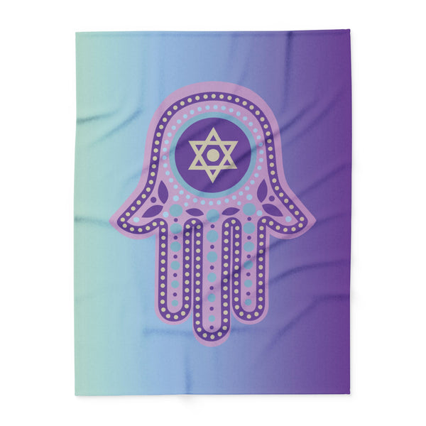 Hamsa Fleece Tapestry Blanket