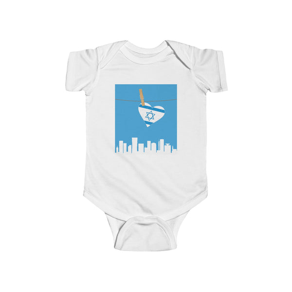 I Heart Israel Infant Baby Bodysuit