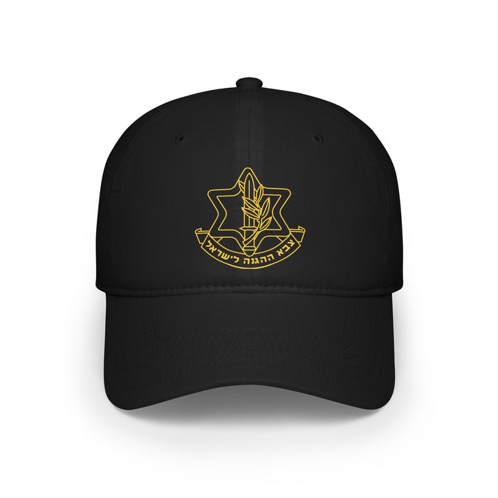 IDF emblem black cap front view